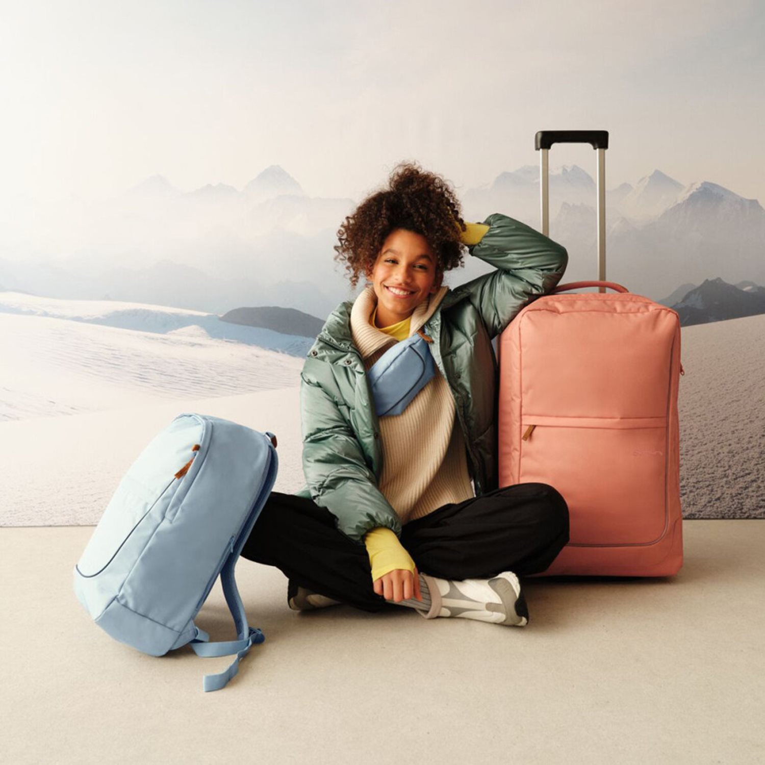 Satch Flow M Check-In Trolley pure coral
