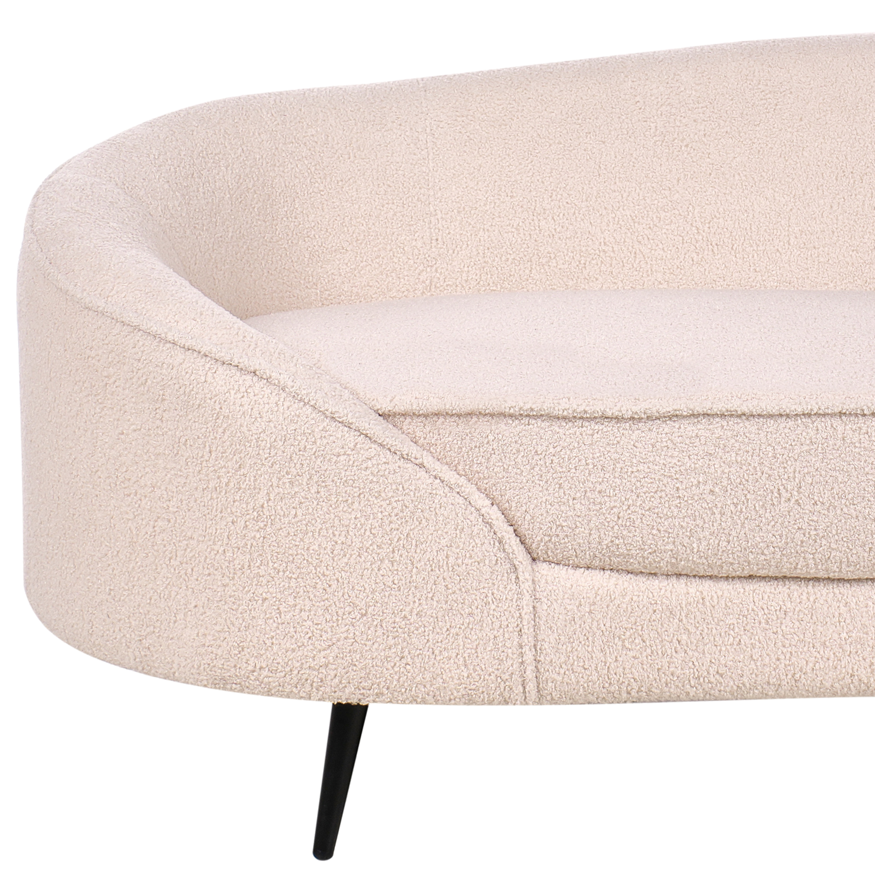 Beliani - SAVAR - Tweezitsbank - Lichtbeige - Bouclé