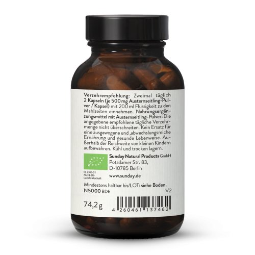Sunday Natural Products  Bio Pleurotus Pulver Kapseln