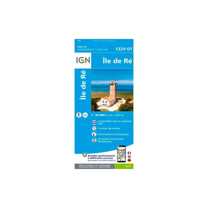 Ile-De-Ré - Carte topographique