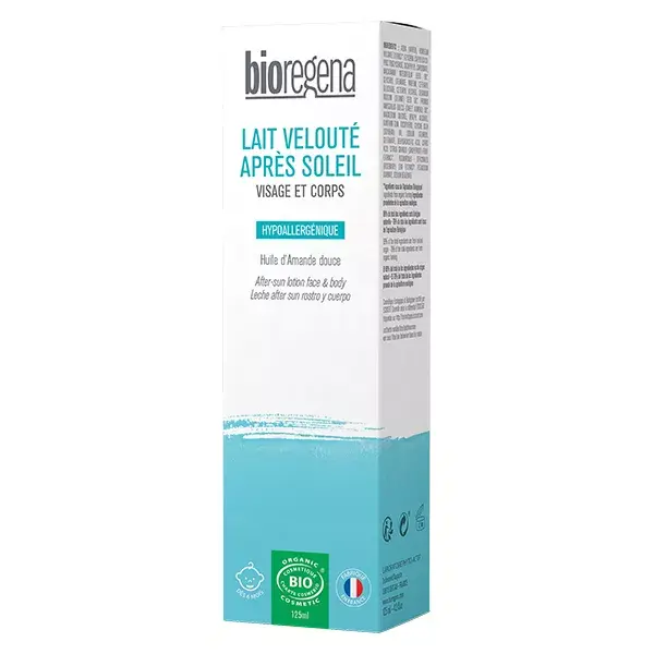 Bioregena Leite Pós-Sol Aveludado Orgânico para Rosto e Corpo 125ml