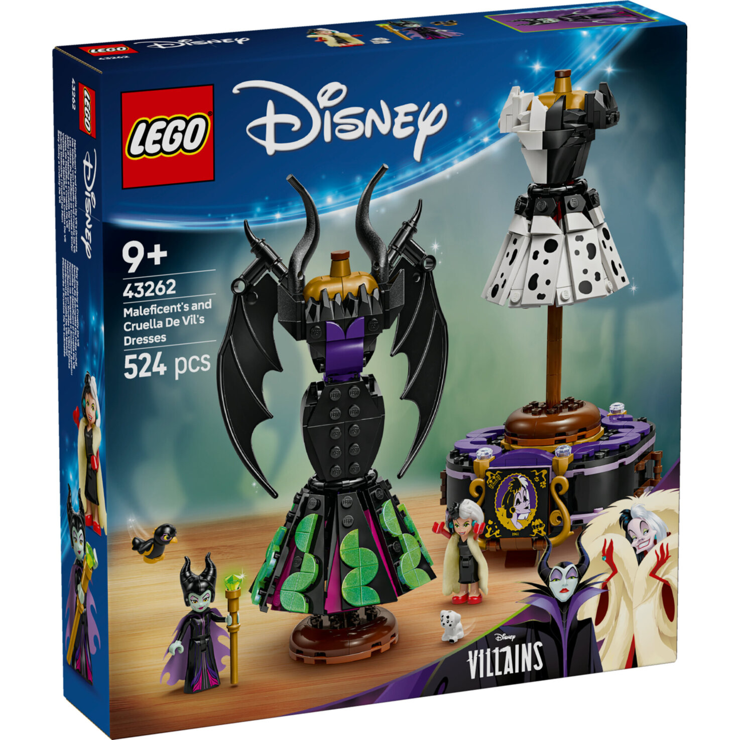 LEGO® ǀ Disney 43262 Bösewichte Die Kleider von Malefiz und Cruella De Vil ab 9 Jahren