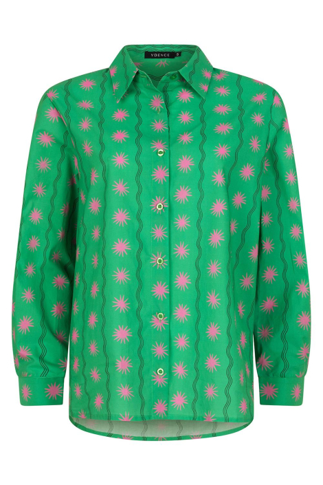 Ydence groene dames blouse