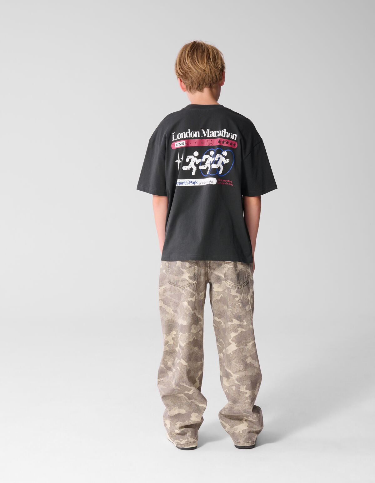 London Artwork T-shirt Donkergrijs