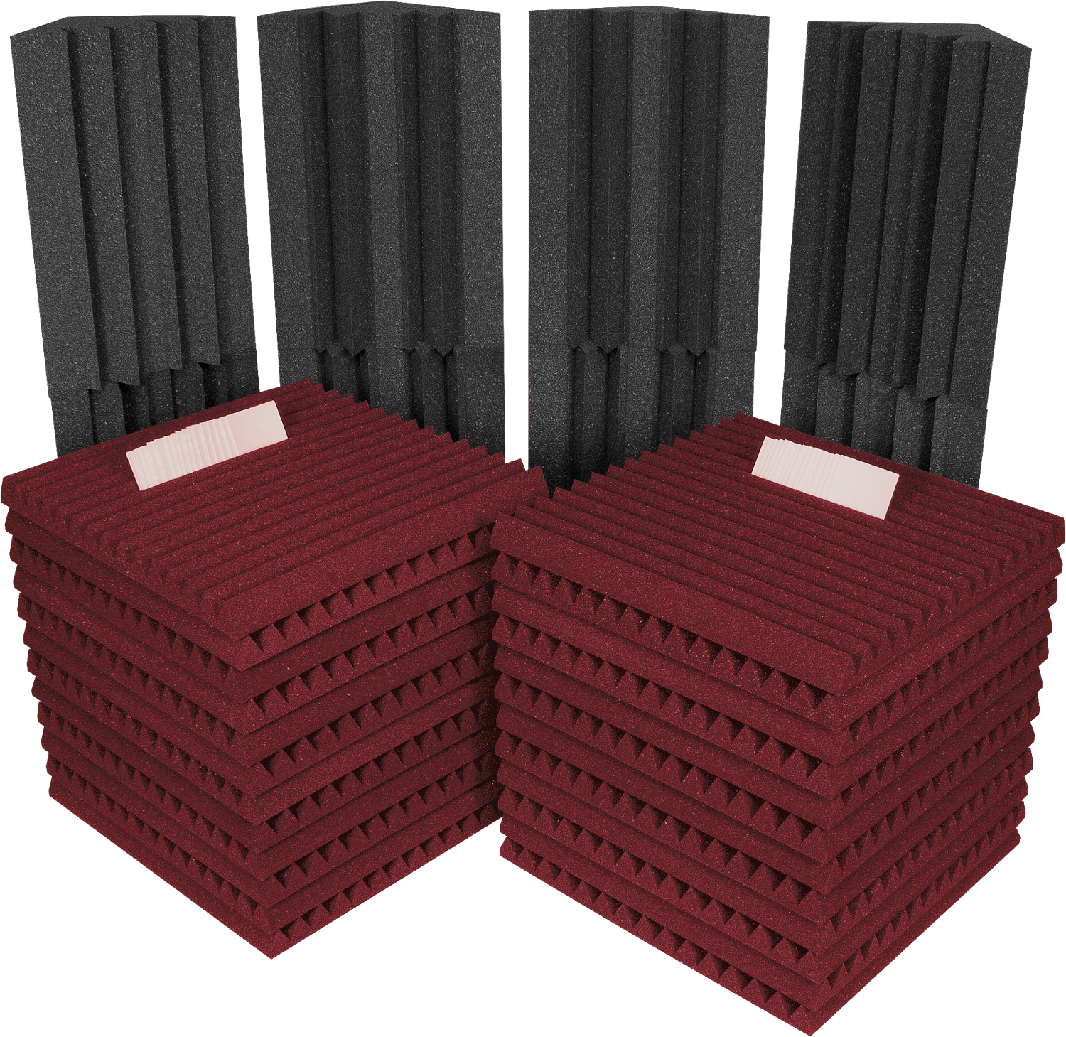 Auralex Project 2 Roominator BUR Burgundy rood (32-delig)
