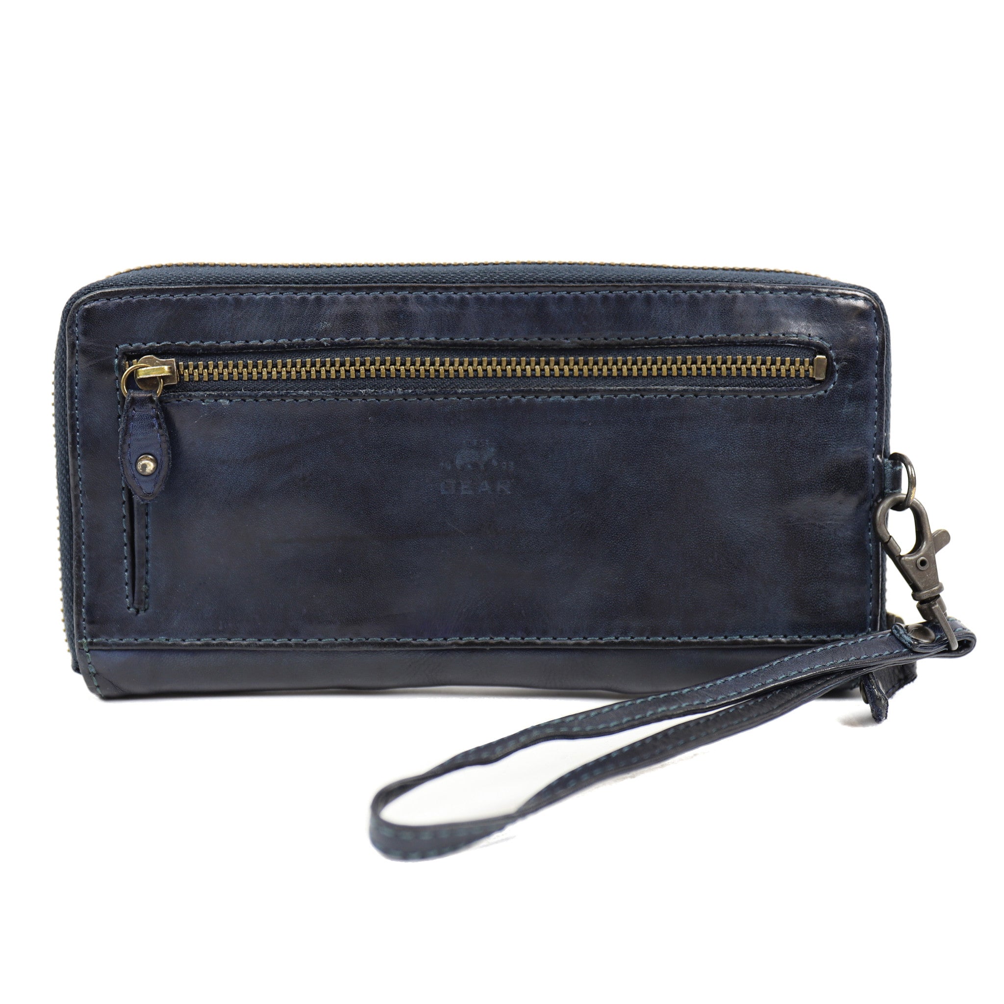 Ruime ritsportemonnee 'Sofie' donkerblauw Donkerblauw