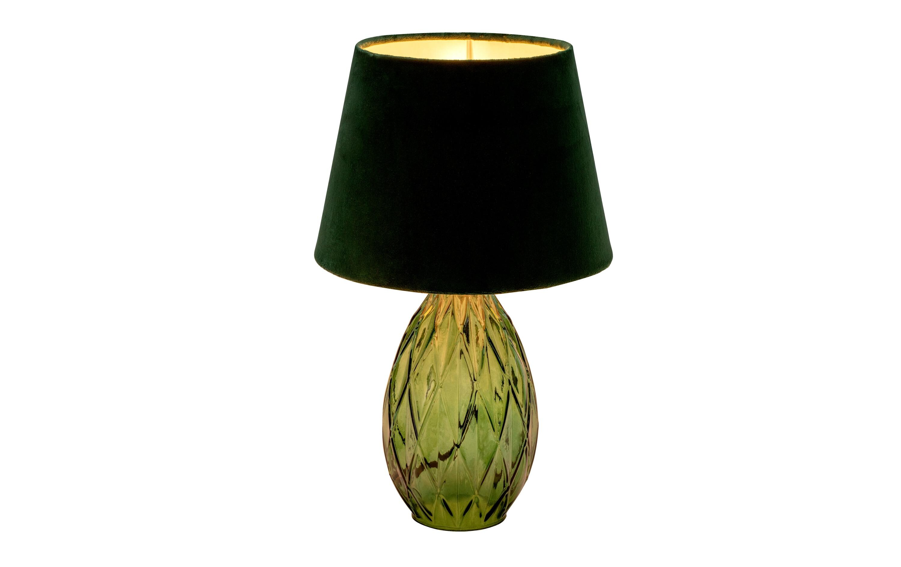 Tischleuchte Crystal Velvet 1x E14 GrünTischleuchte, Grün