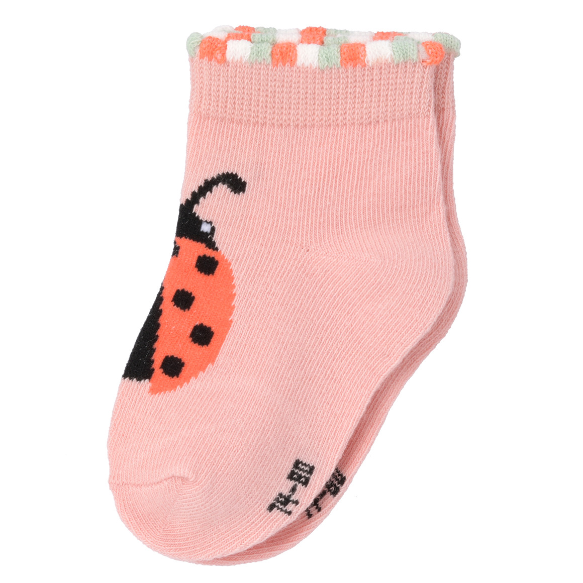 Topomini 3 Paar Baby Kurzsocken im Set rosa / weiss / hellgrün