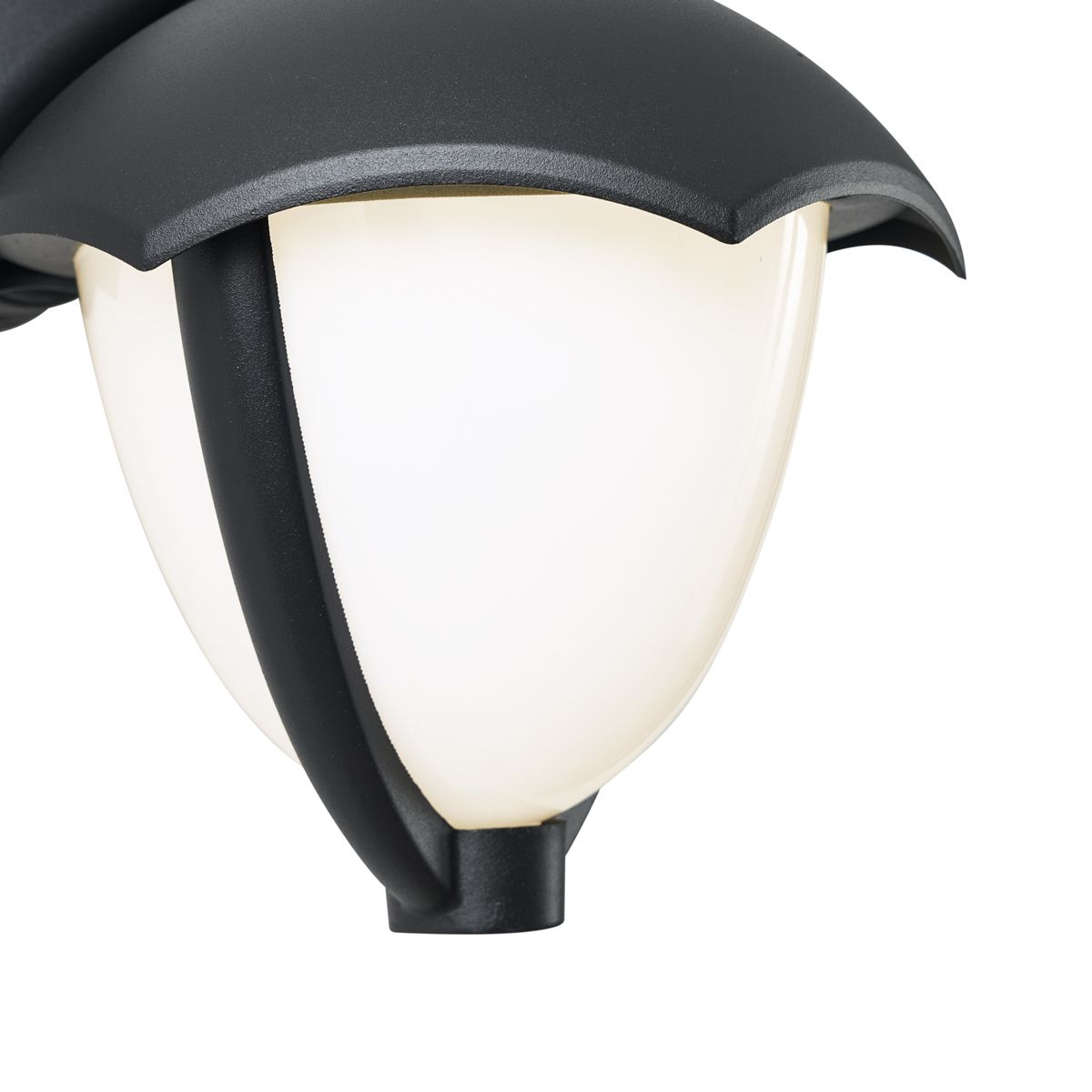 Smart buiten wandlamp zwart met opaal glas incl. LED IP54 - Classica
