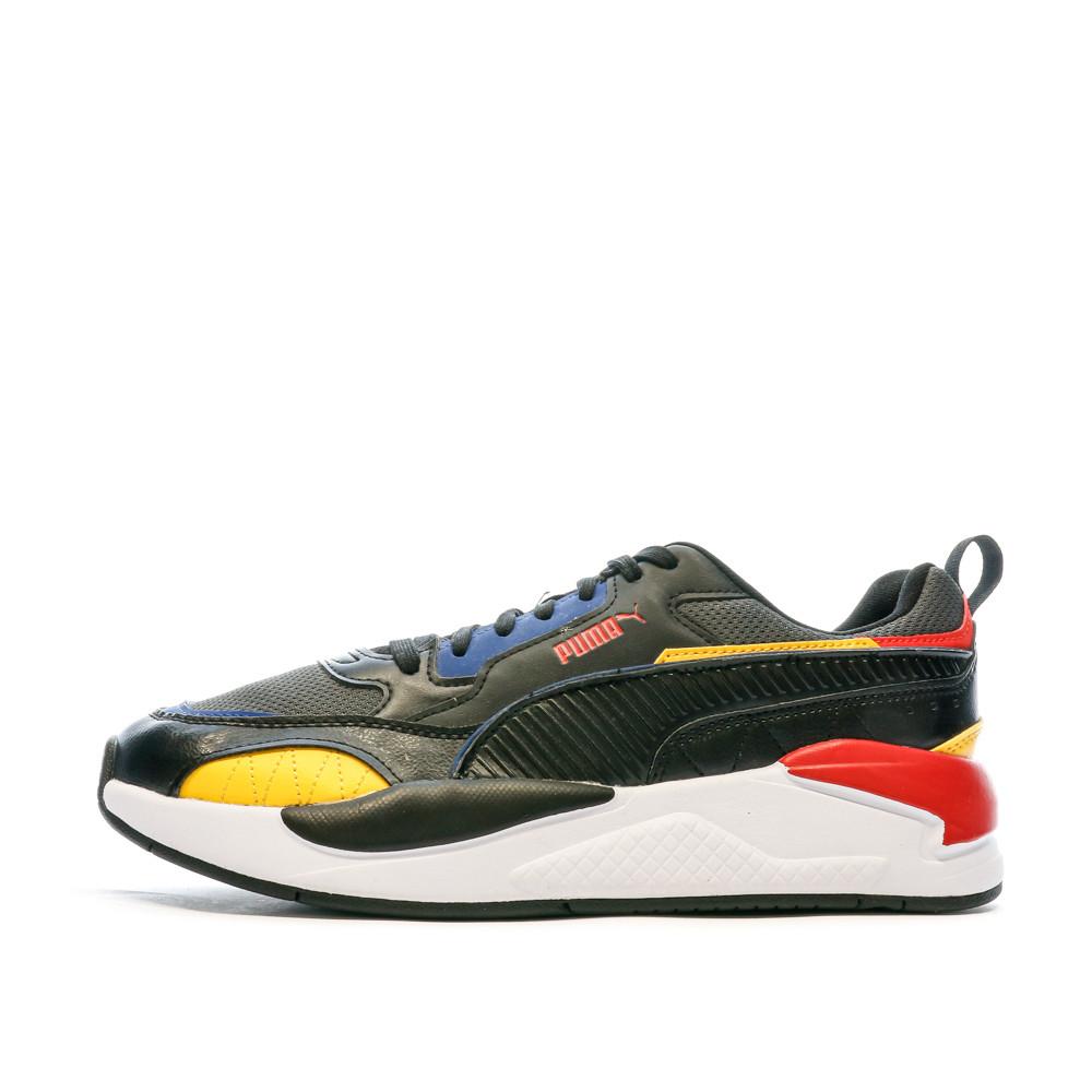 Puma Baskets Blanche/Noir/Jaune Homme Puma X-ray 2 Square