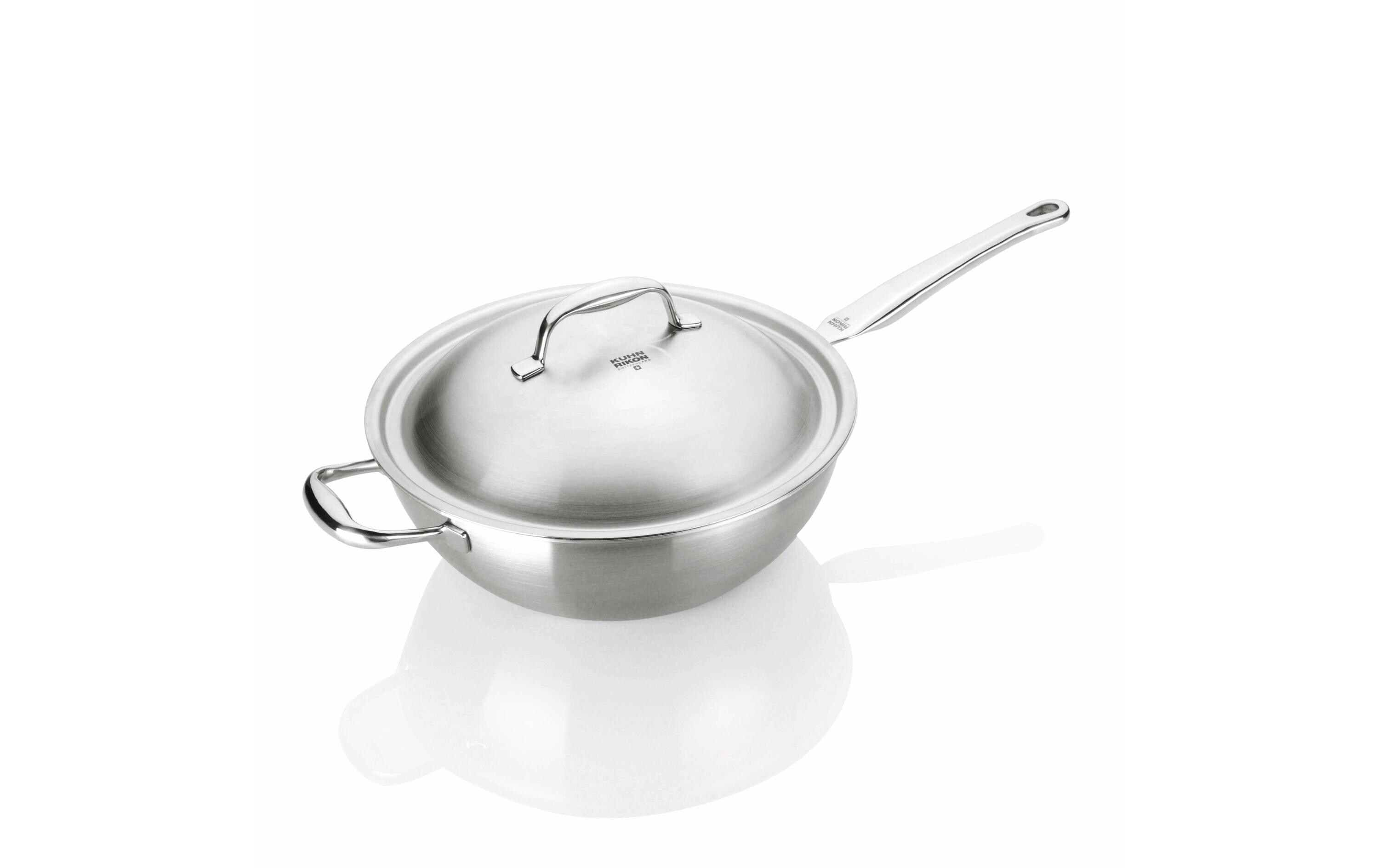 Wok High Dome 28 cm, Silber<br>Wokpfanne aus Edelstahl