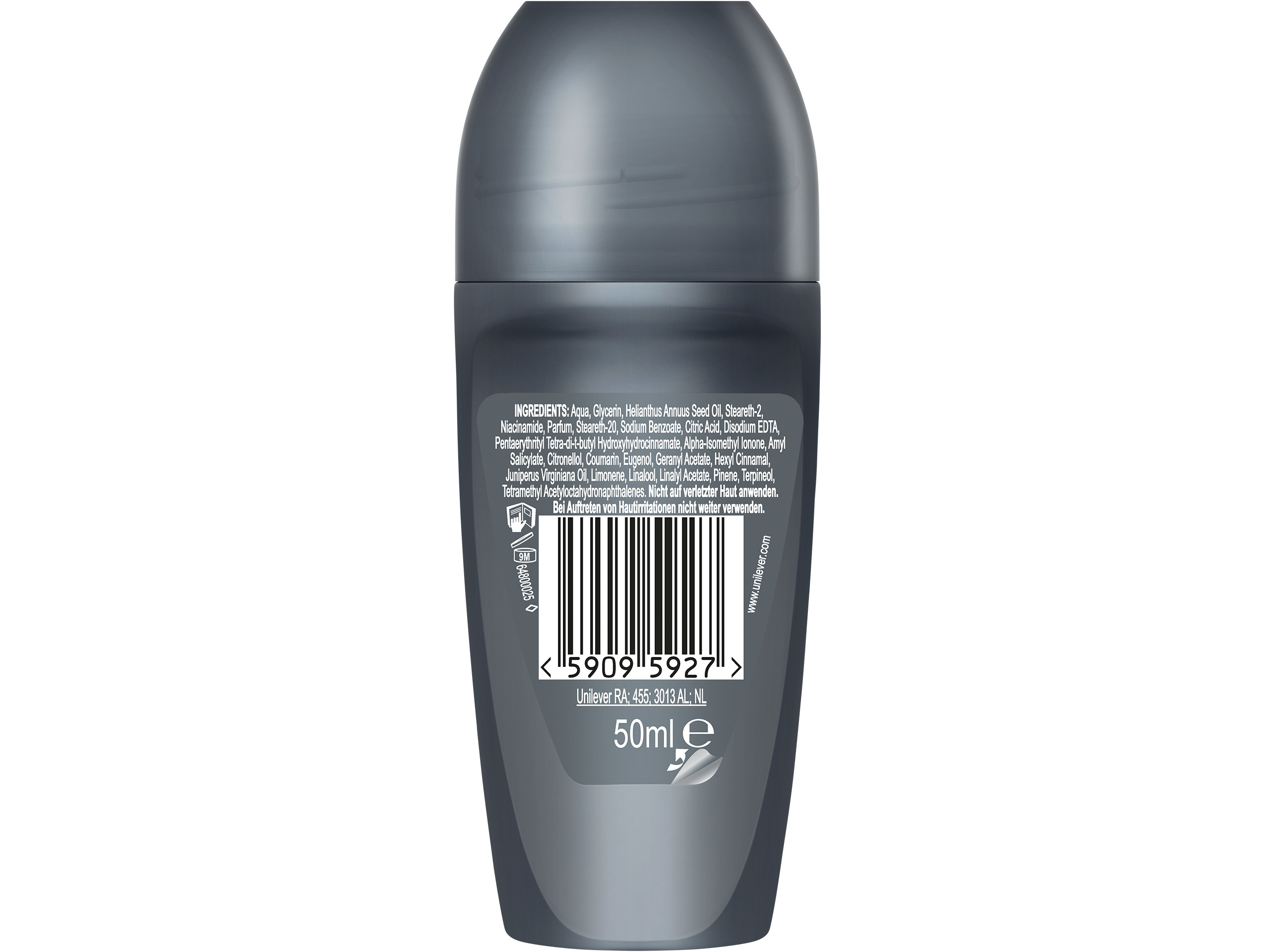 DESODORIZANTE ROLL-ON DOVE MEN CLEAN COMFORT 0% ALUMINIO 50ML