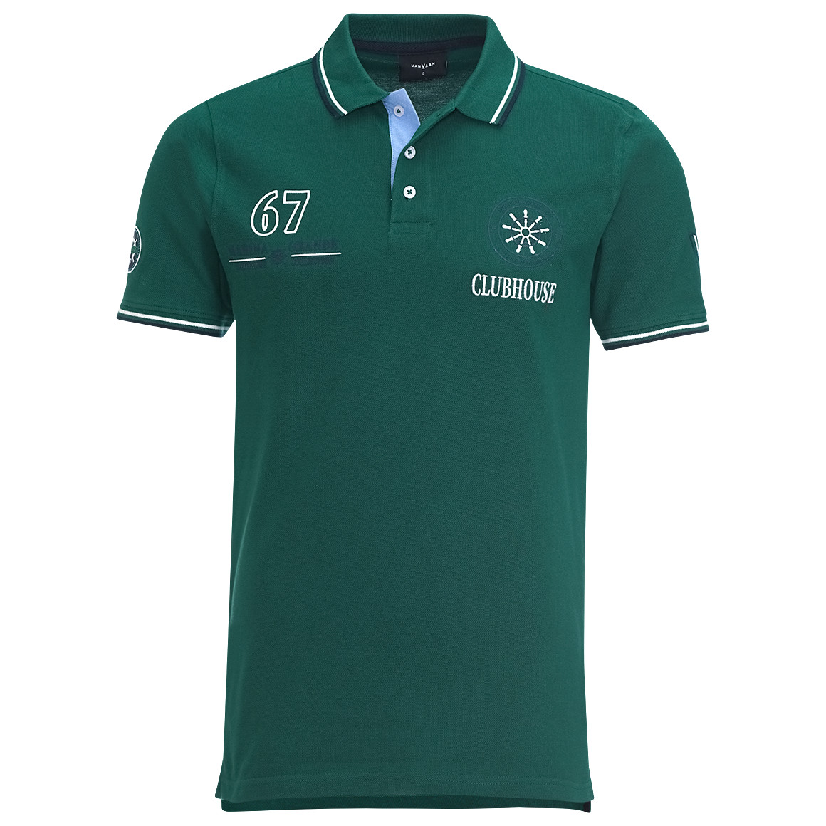 VanVaan Herren Poloshirt mit Print dunkelgrün