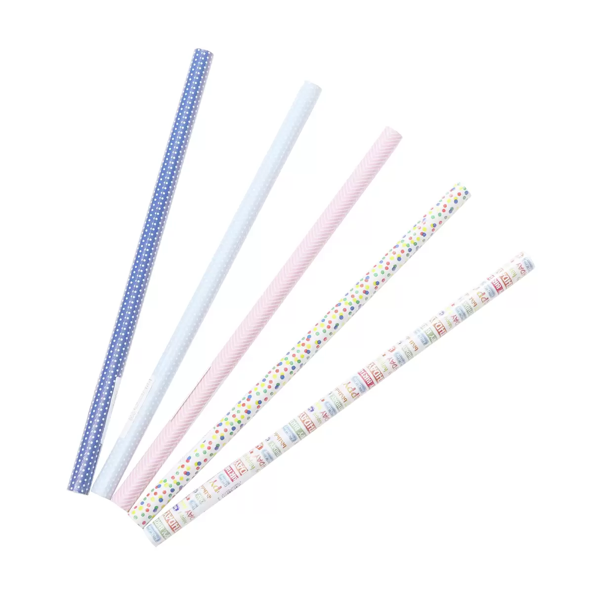 Geschenkpapier Happy Birthday blau,gelb,pink