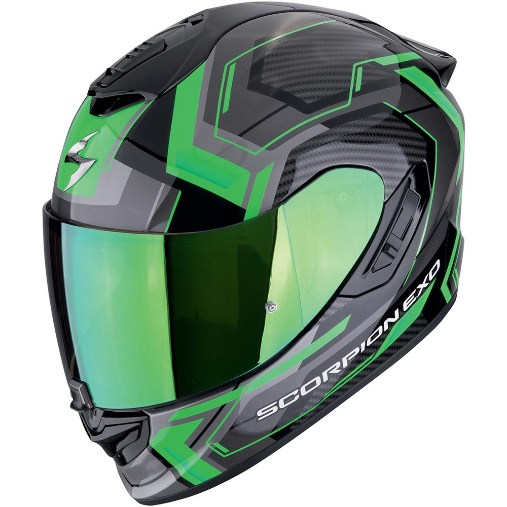 Scorpion - Casque Exo-1400 Evo II Air Linart Noir / Vert