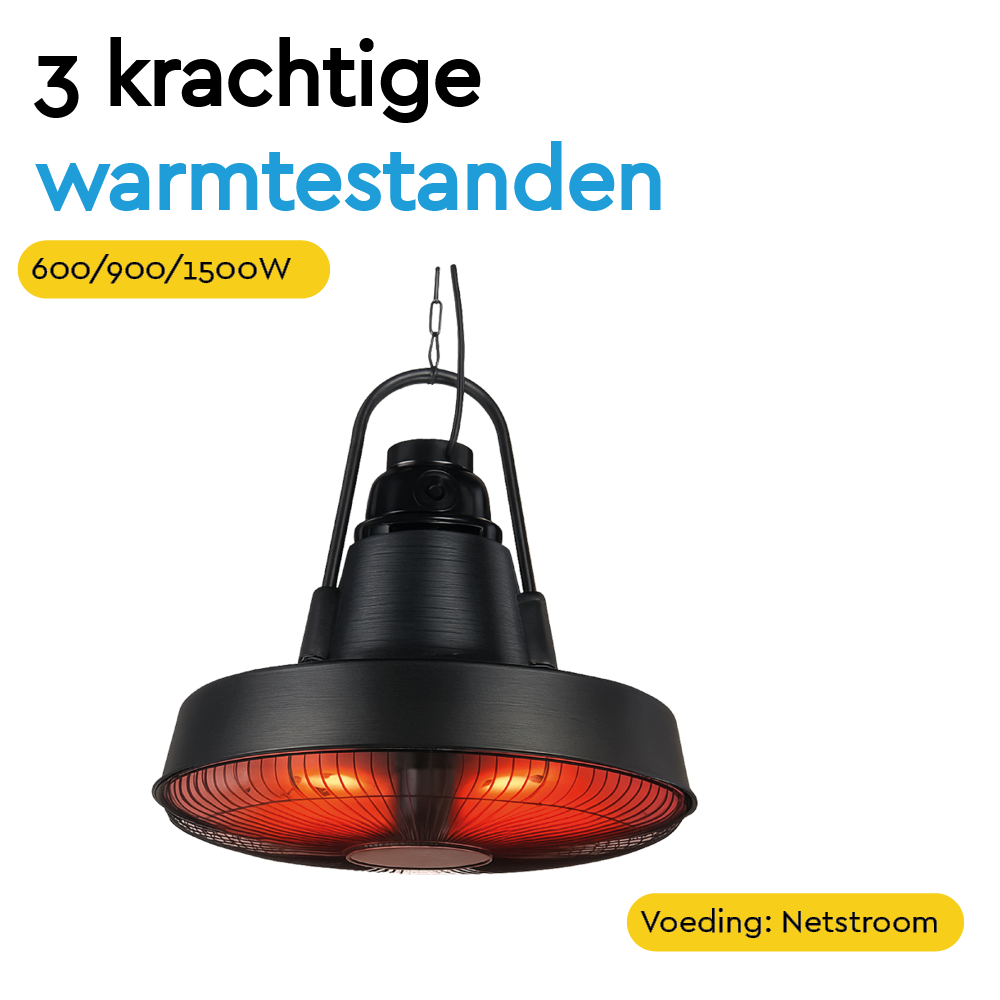 BRASQ 2000 Watt elektrische terrasverwarmer - Black