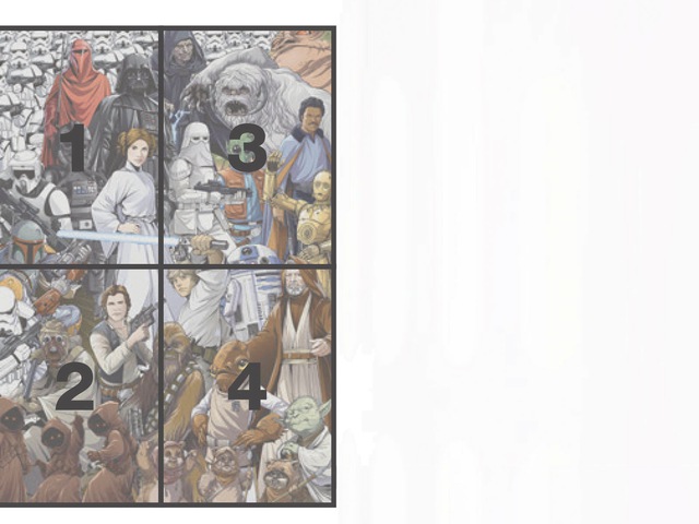 Komar Fototapete »STAR WARS Classic Cartoon Collage - Grösse 184 x 254 cm« bedruckt glatt Kinderzimmer