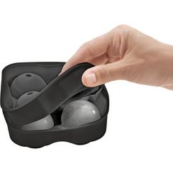 Bac à glaçons, en silicone, pour 4 glaçons, noir