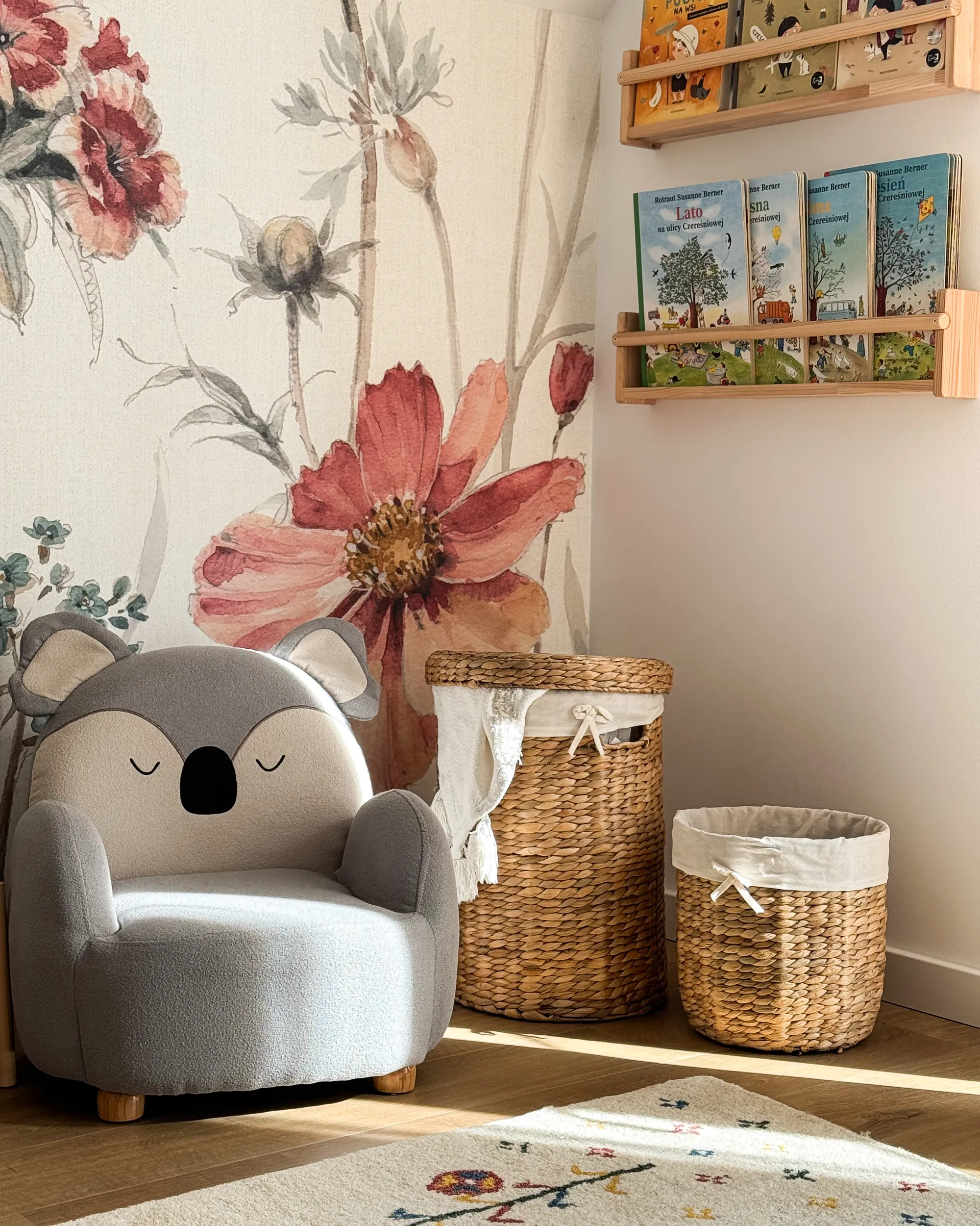 Kinderfauteuil Koala HERVIK Stof Grijs