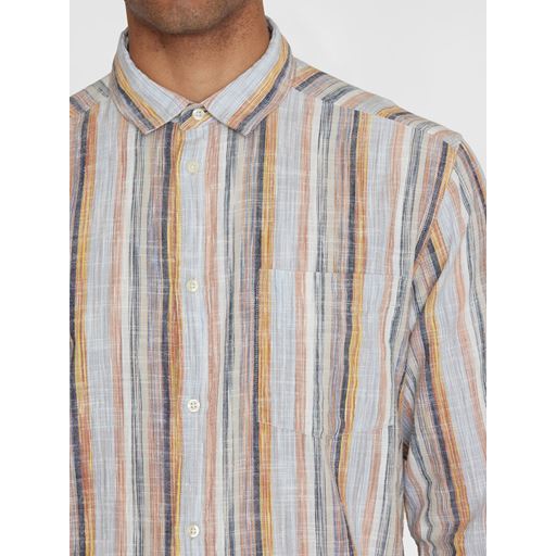 Knowledge Cotton Apparel Stribet Skjorte, Multi Color Stripe, XXL