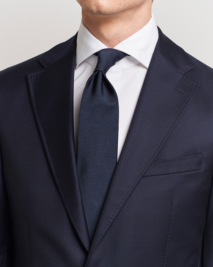 Amanda Christensen Plain Classic Tie 8 cm Navy