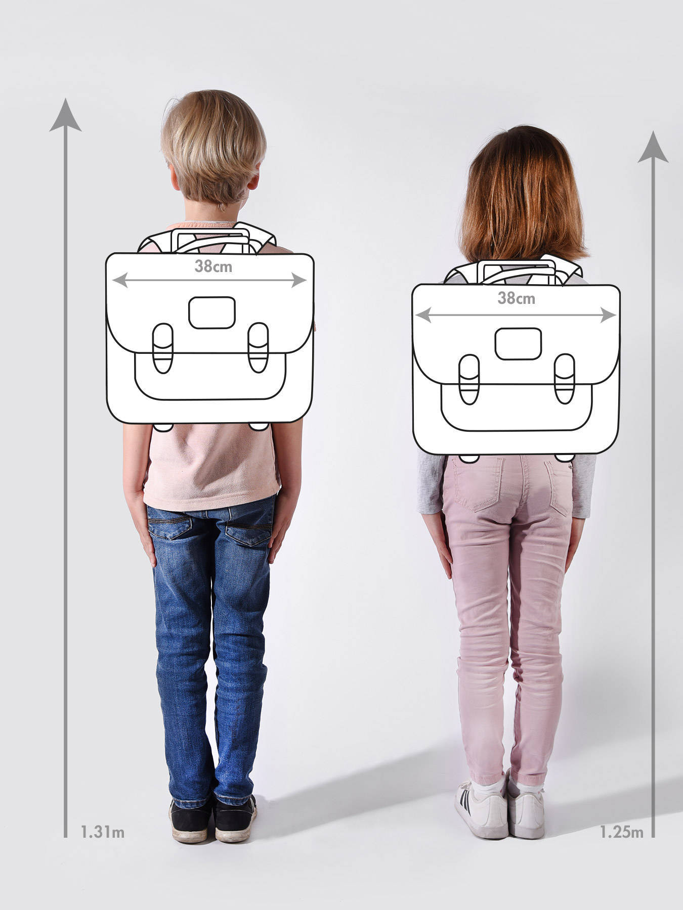 Cartable  roulettes 2 compartiments TANN'S