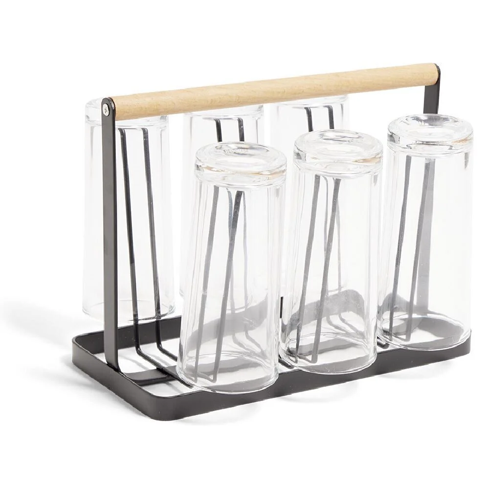 Verre 22cl transparent x6 avec support