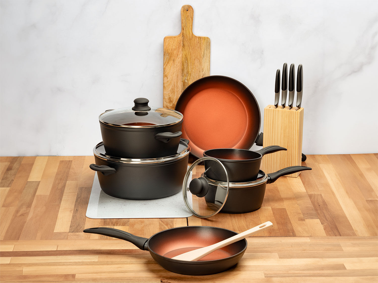 Bratpfannen-Set 2-teilig, Alu-Guss