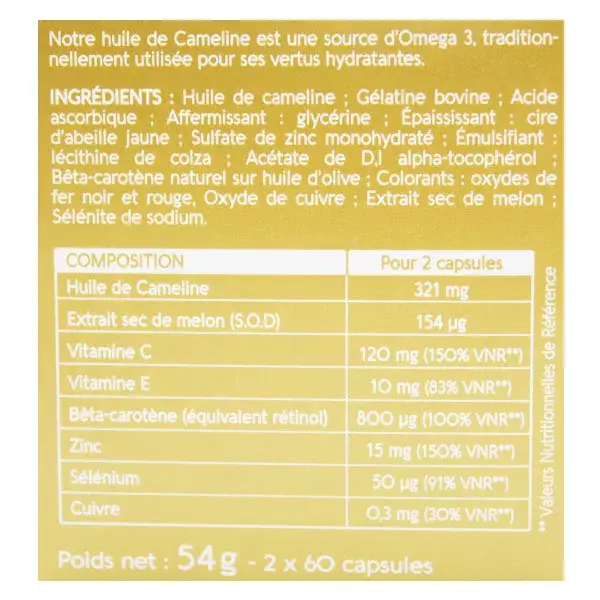 Naturactive Doriance Capital Soleil Lot de 2 x 60 capsules + Bracelet Offert