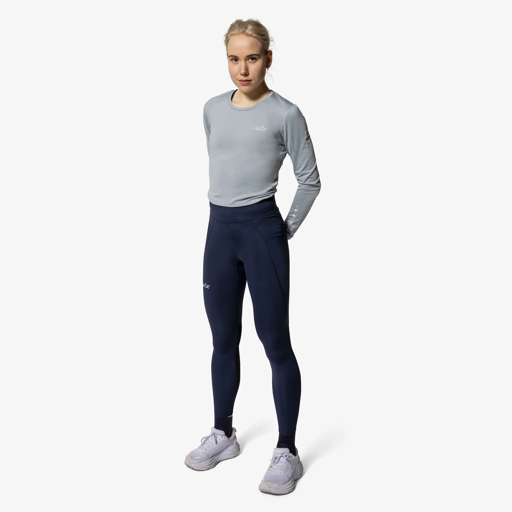 Swix Women's Pace High Waist Tights Dark Navy