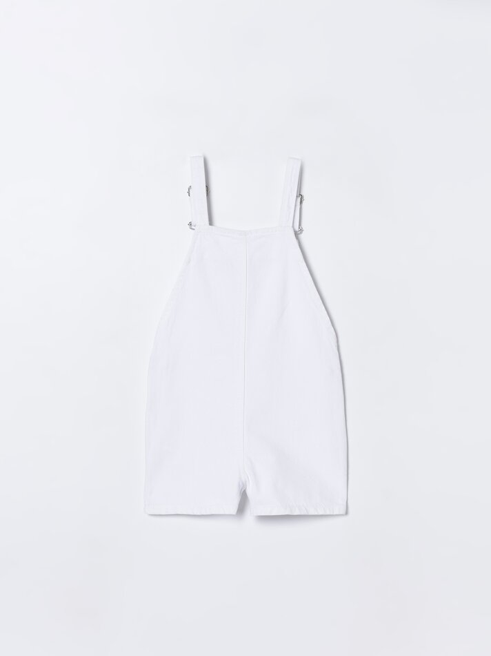 Macacão jeans - Branco