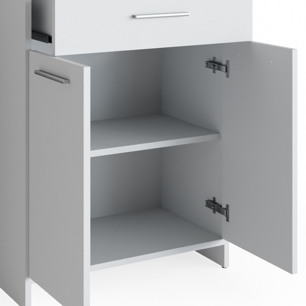 VICCO Badmöbel Set KIKO Weiß - Spiegel Unterschrank Kommode Schrank Badschrank