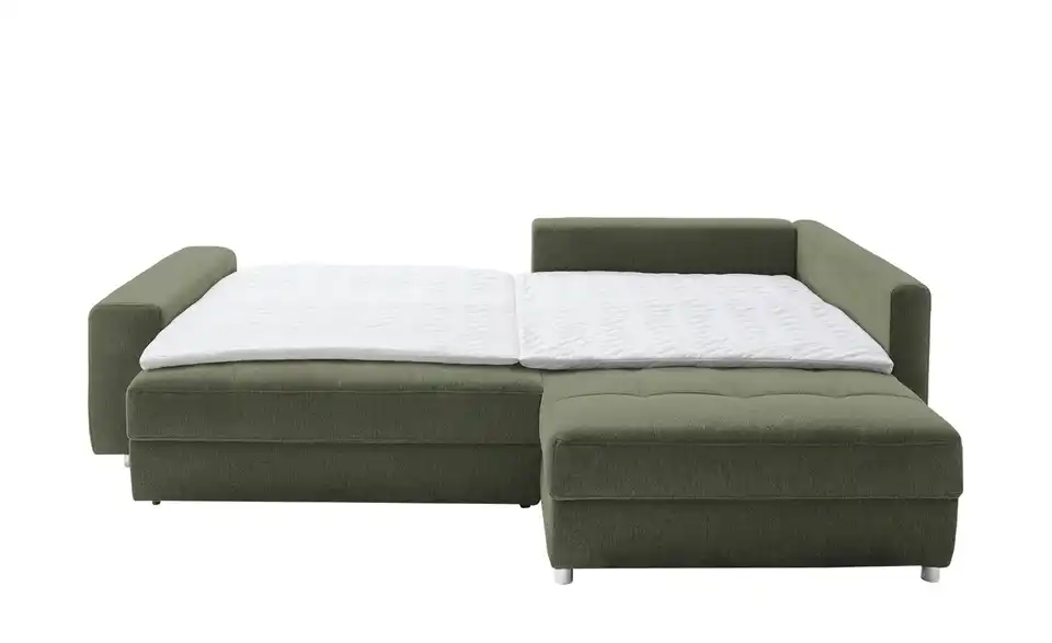 Ecksofa Arissa de Luxe Grün rechts Webstoff