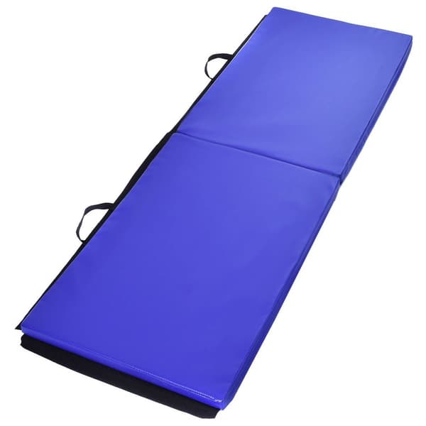 Myk gulvmatte gymnastikkmatte yogamatte foldematte gymnastikkmatte 180x60x4cm - blå