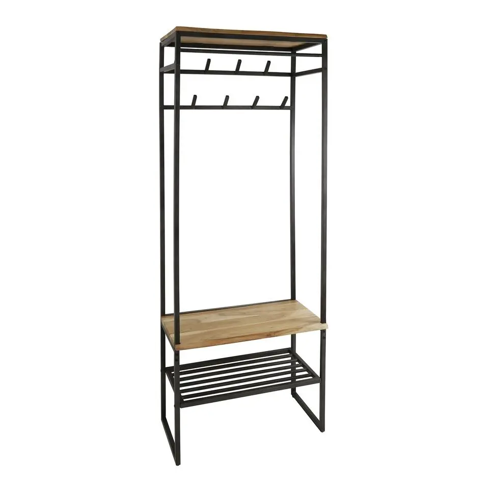 Garderobemeubel - Acaciahout Naturel - Open kast - 70x35x182cm
