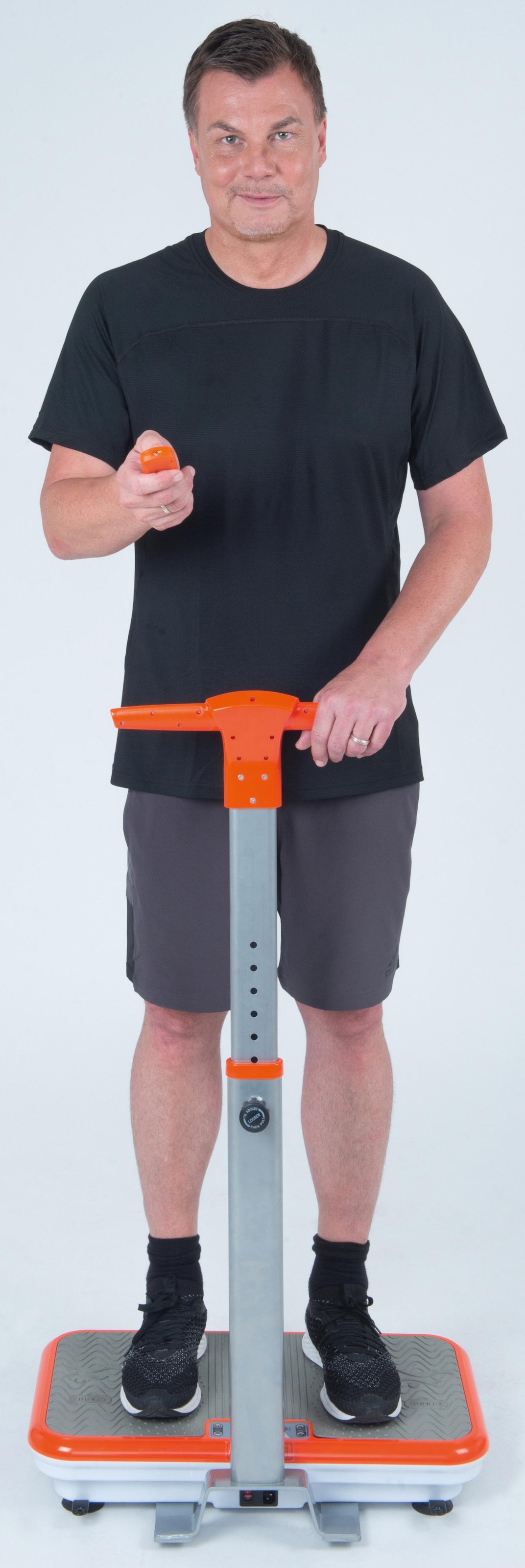 MediaShop Vibrationsplatte »VIBROSHAPER« 200 W 3 Intensitätsstufen Set, mit Trainingsbändern,  mit abnehmbarer Haltestange
