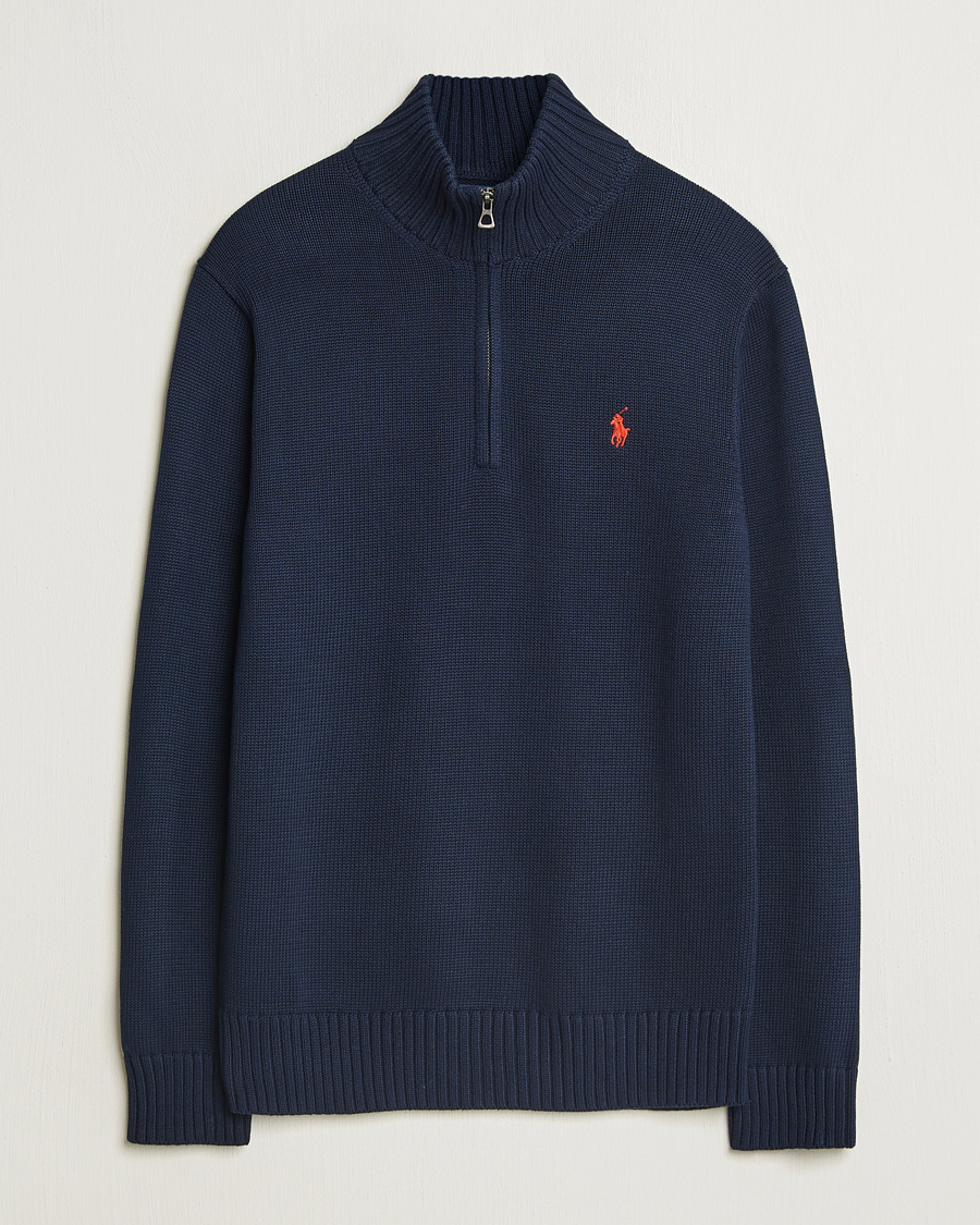 Polo Ralph Lauren Cotton Pullover Half-Zip Hunter Navy