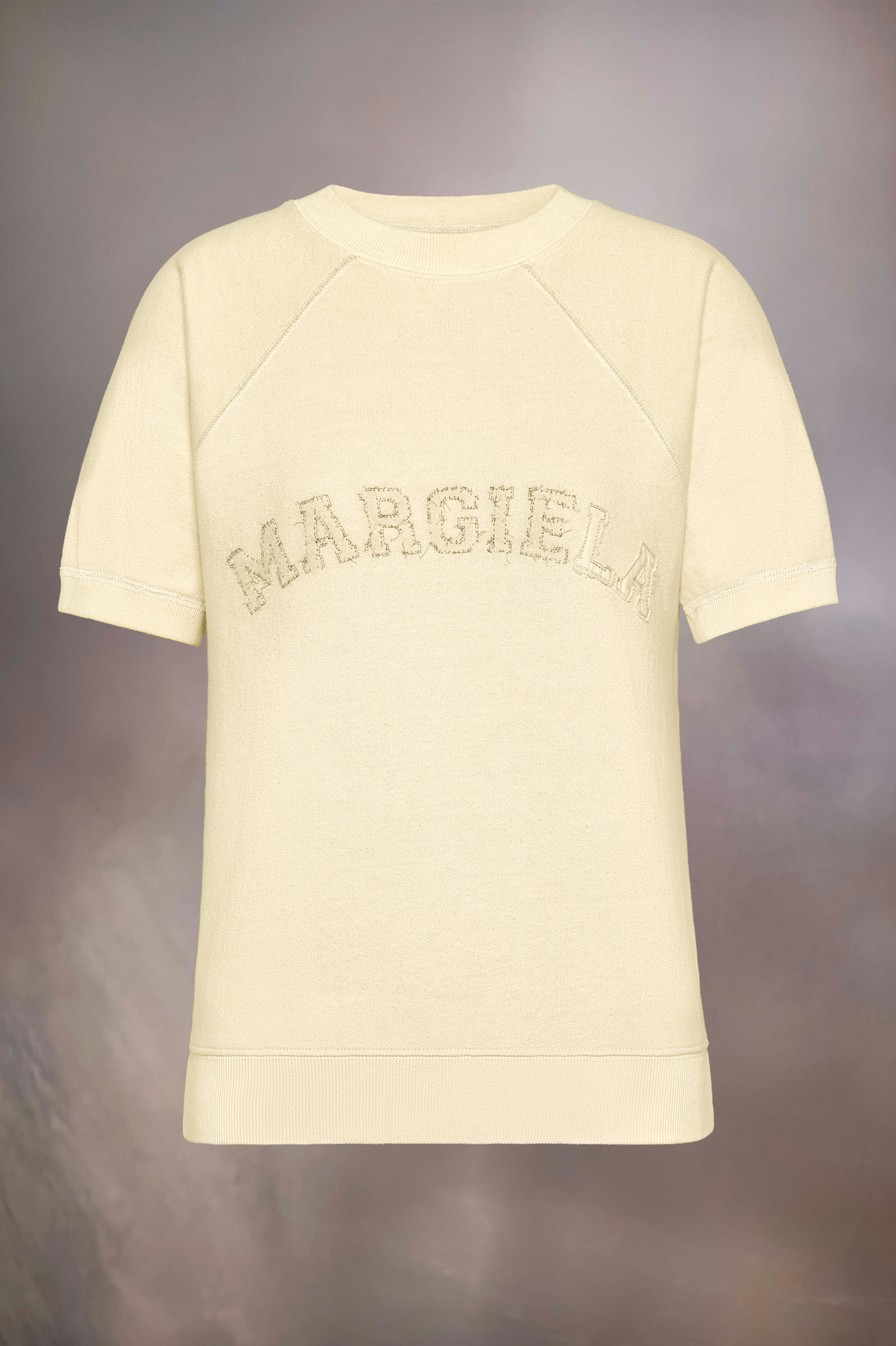 Sweat-shirt à manches courtes Crème