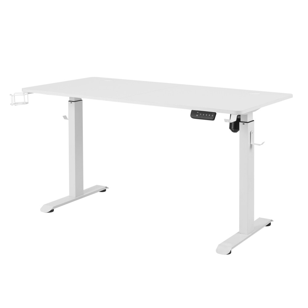 Makika Höhenverstellbarer Schreibtisch elektrisch 140 x 70 cm - Weiß