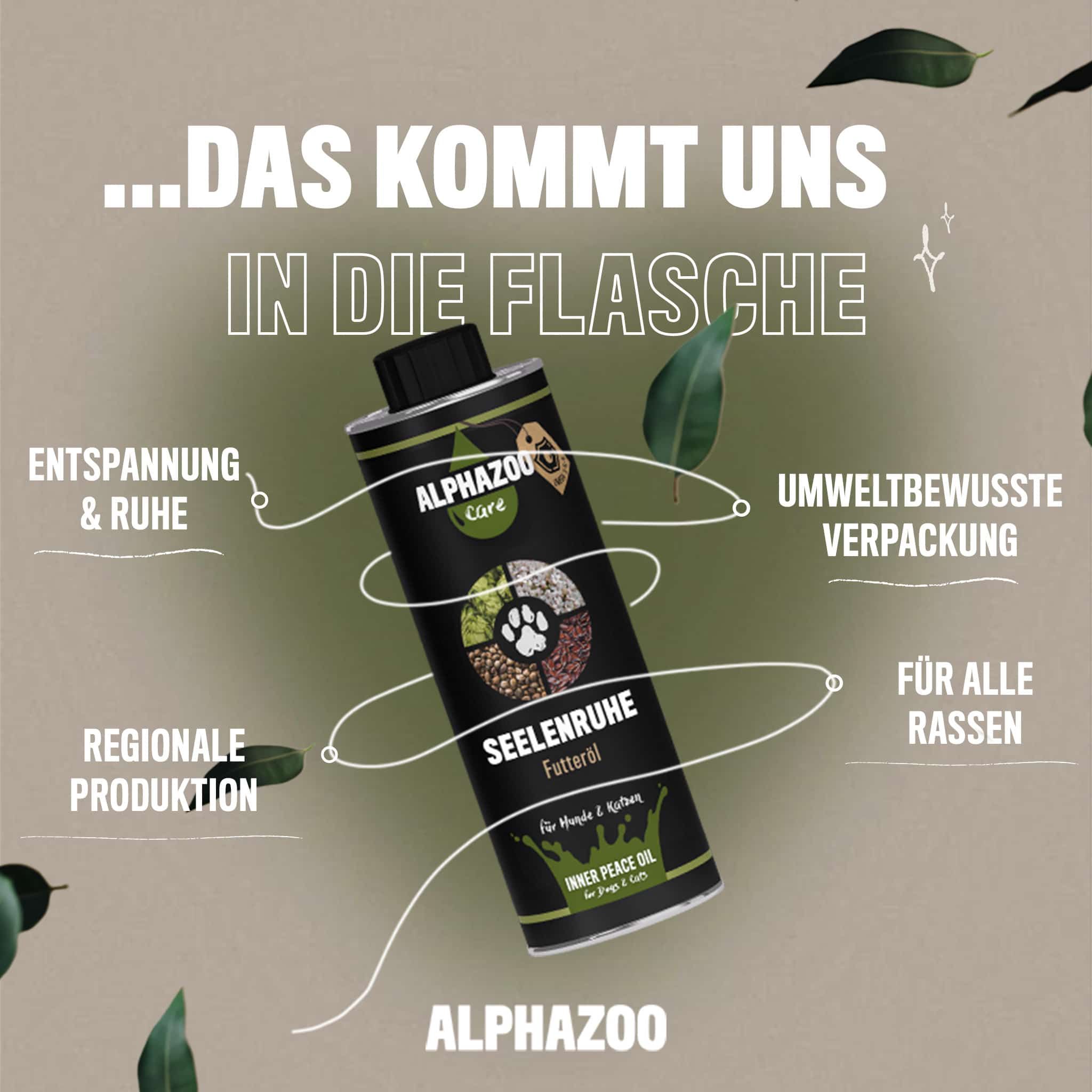 ALPHAZOO Seelenruhe Futteröl für Hunde und Katzen