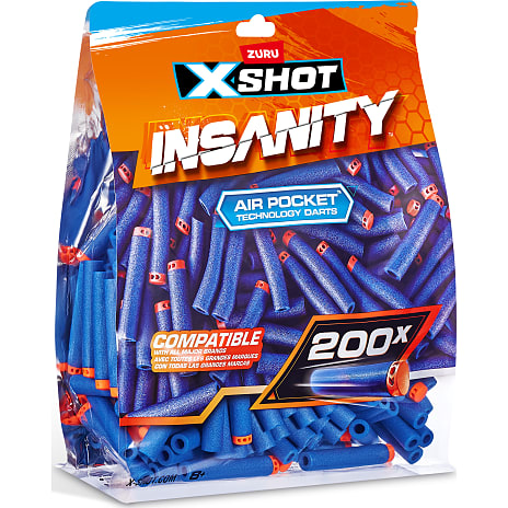 X-shot Insanity genopfyldningspakke med 200 pile