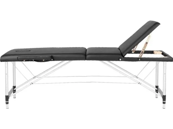 Activeshop sammenklappelig massagebriks ALUMINIUM COMFORT ACTIV FIZJO 3 SEGMENT BLACK