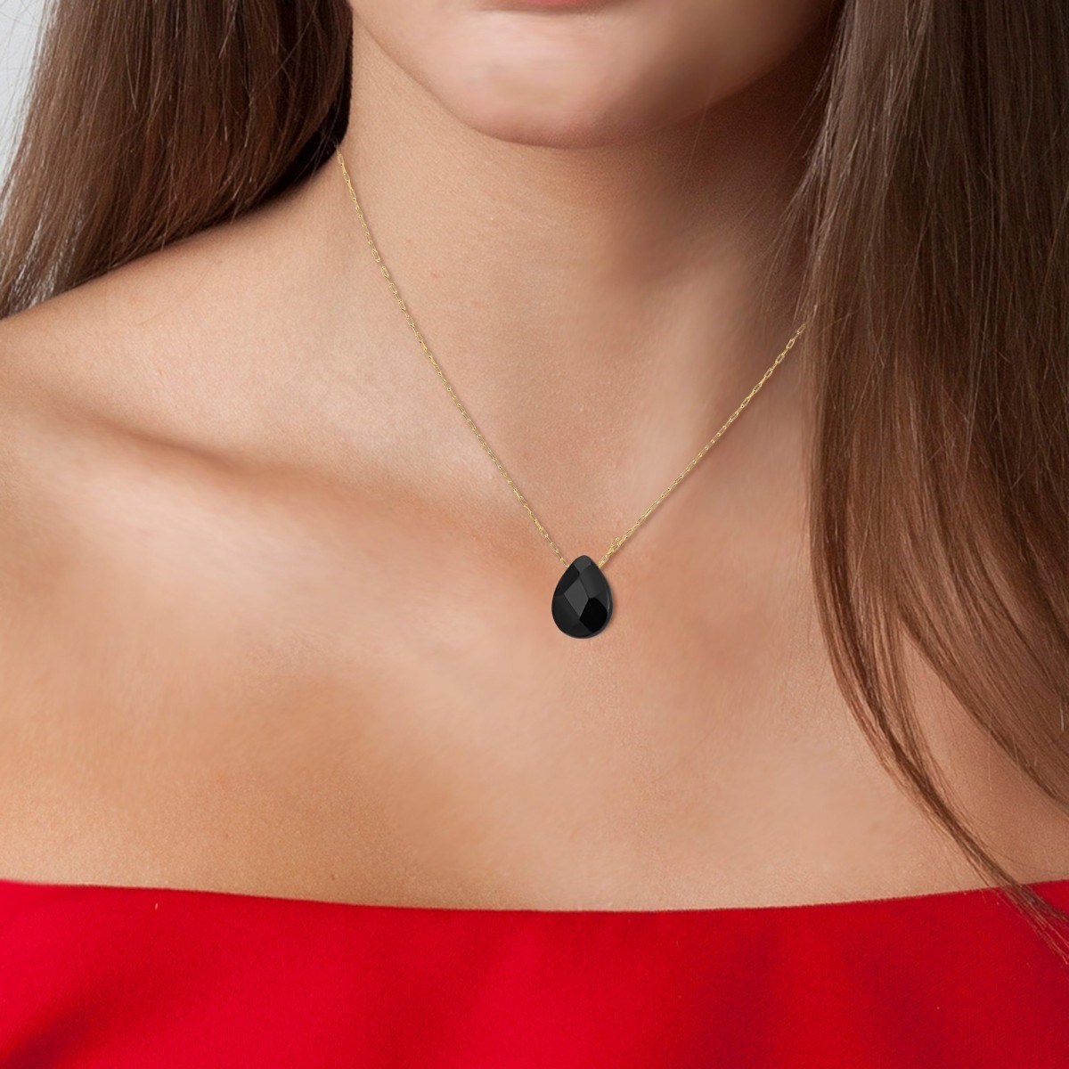 Collier SC Bohème orné d'une obsidienne
