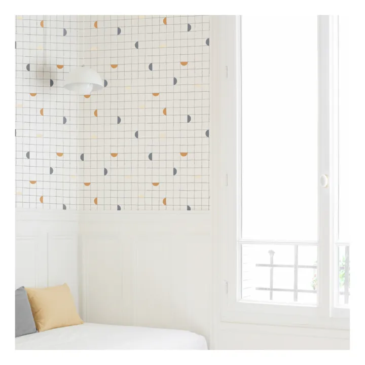 Season Paper Papier peint Lune | Jaune moutarde
