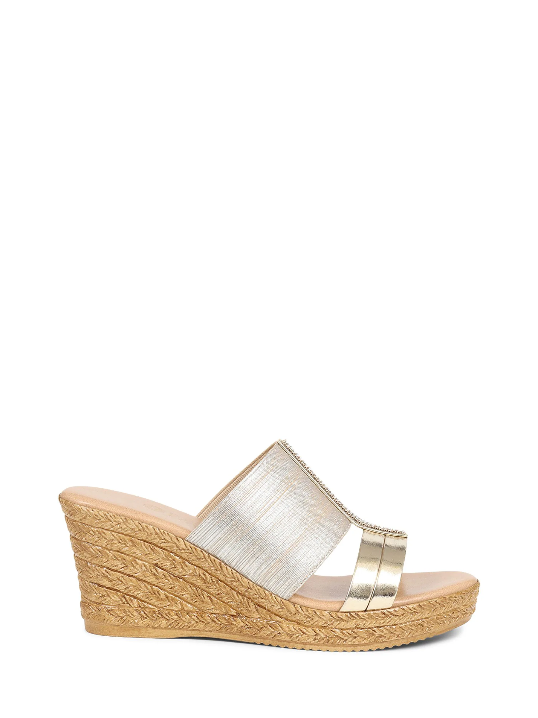 Pavers Metallic Wedge Espadrilles