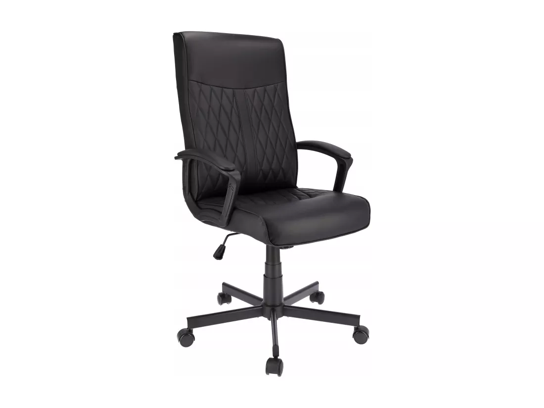 Fauteuil COMFORT en cuir écologique noir
