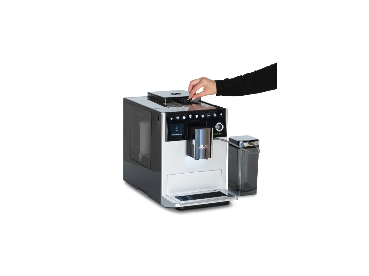 Melitta F63/0-201, Espressomaskine, 1,8 L, Kaffebønner, Indbygget kværn, 1400 W, Sølv