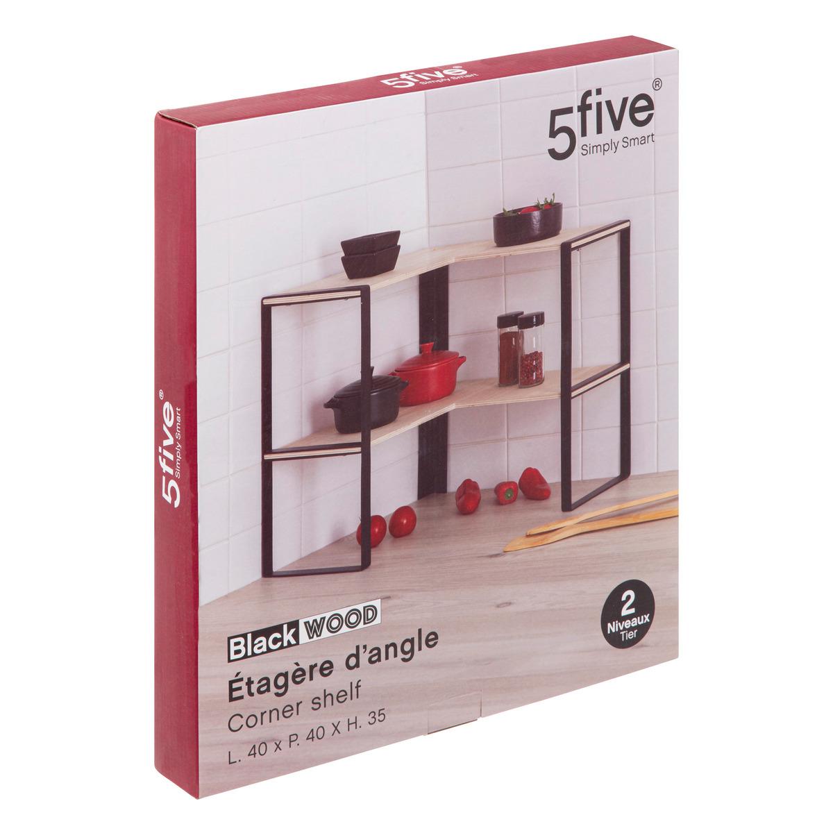 ETAGERE D ANGLE 2 NIVEAUX BLACKWOOD