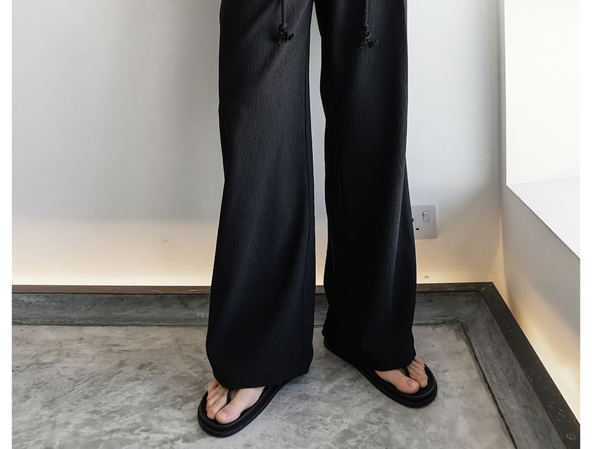 CHIC ERRO - Middelhoge effen rechte broek