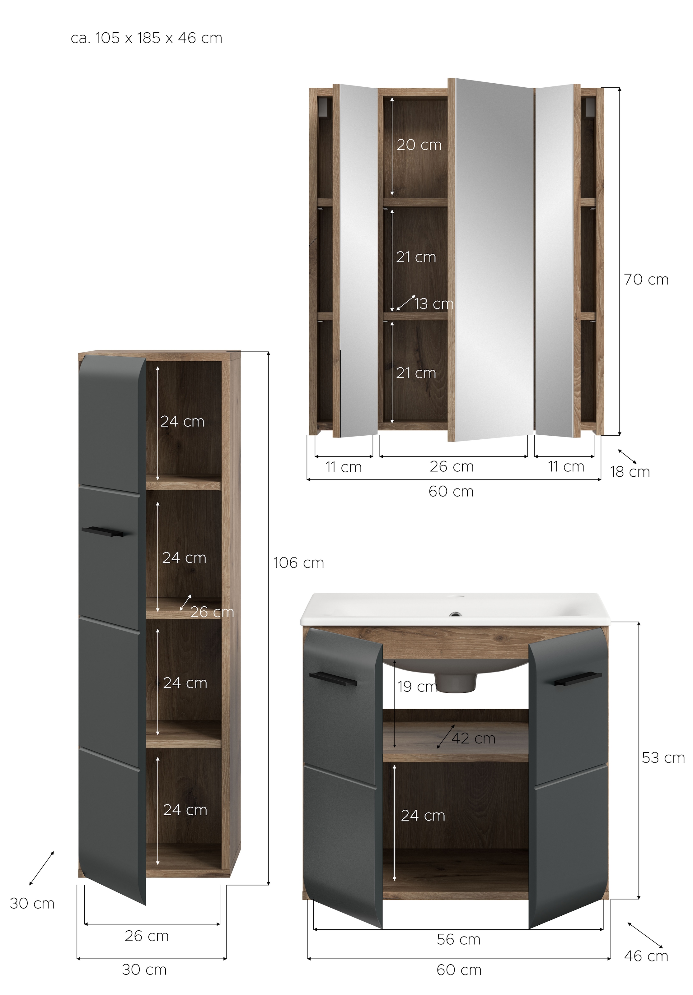 INOSIGN Badezimmer-Set Set, 4 Stk. tlg.